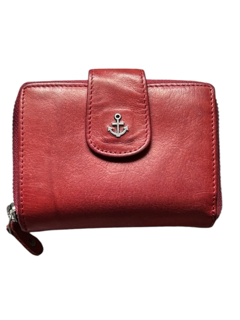 Harbour 2nd Anthropologie Isidora Red Paprika Chili Leather Wallet -Discontinued